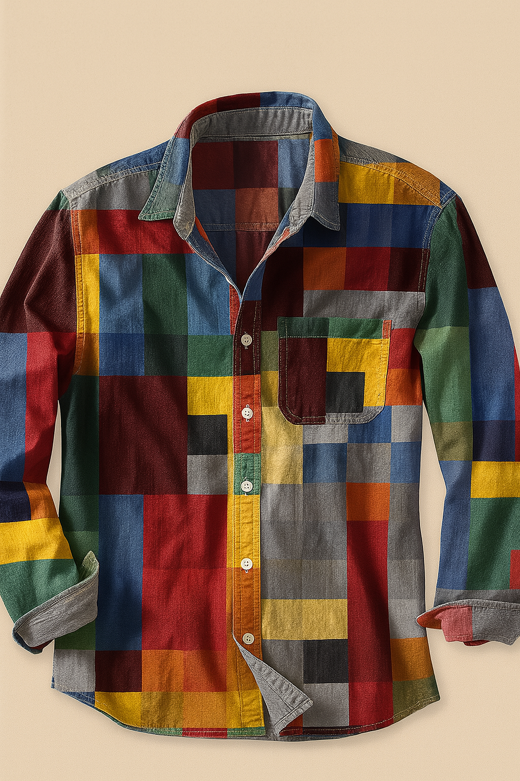 Kolorado – Koszula z długim rękawem Vintage Rainbow
